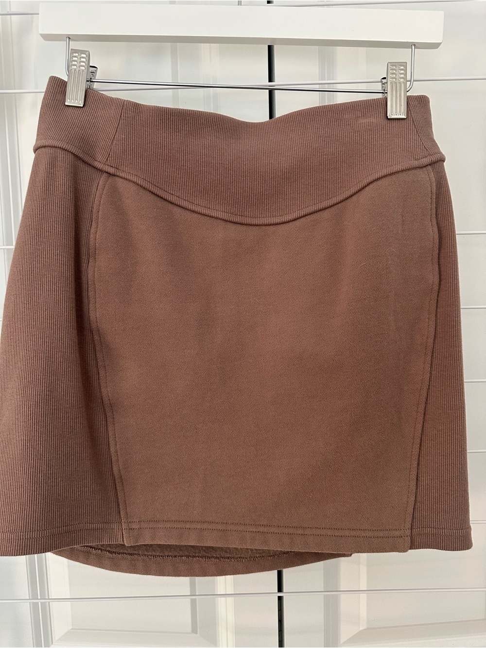 lululemon athletica Chocolate Brown Ribbed Mini Skirt